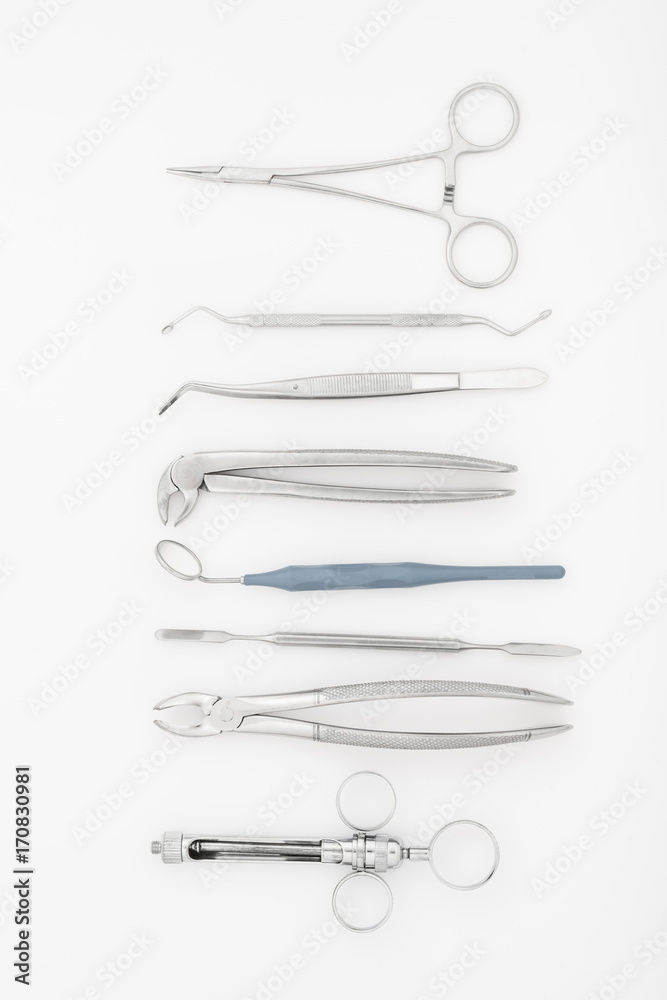 set of dental instruments set of dental instruments