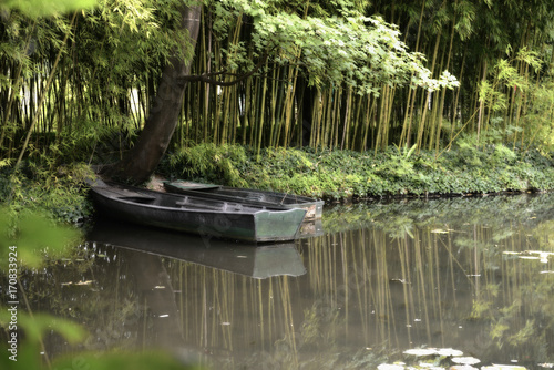 Claude Monet in summer garden