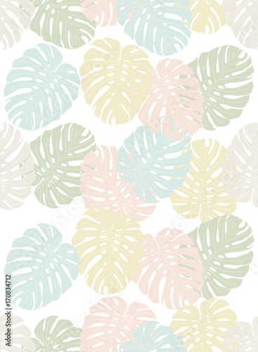 Palm tropical seamless vector pattern
