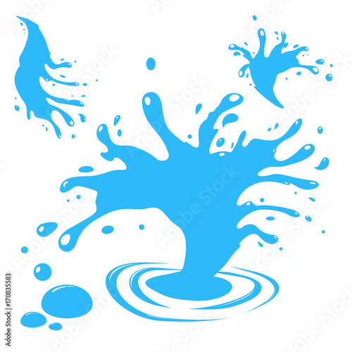 Water Drop Icon Set. Vector Raindrop Silhouette