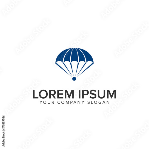 skydiving logo design concept template
