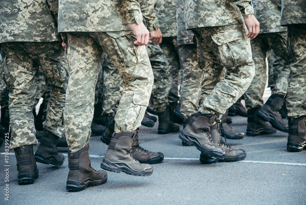 Military boots army walk the parade ground Military boots army walk the parade ground
