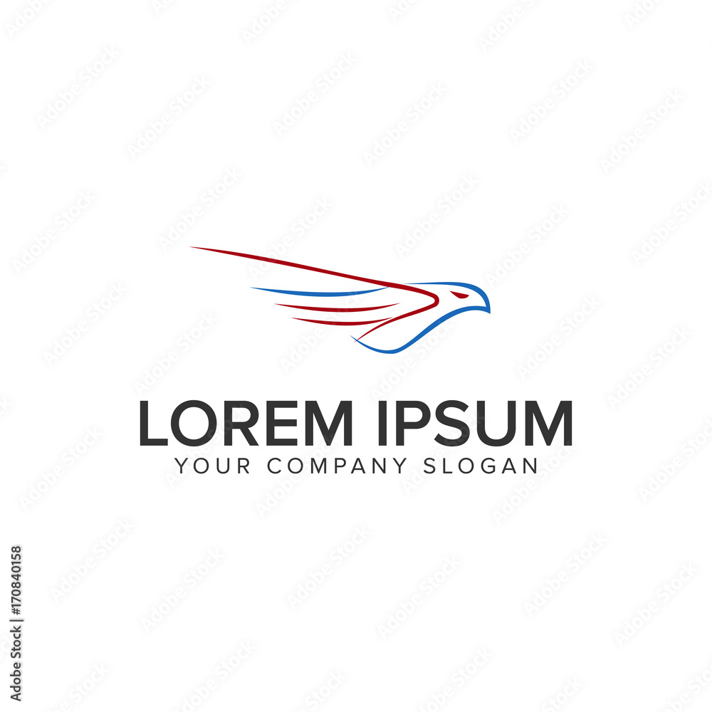 abstract flying bird logo design concept template abstract flying bird logo design concept template