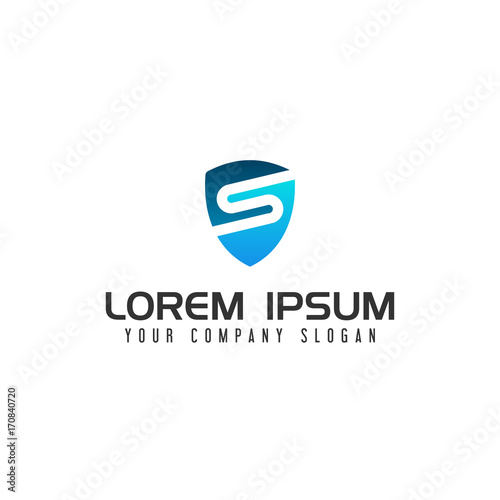 Free Download shield letter S logo design concept template - GFXLoad
