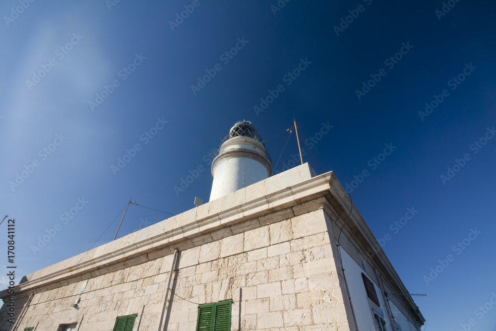 Fototapeta premium Lighthouse on Cap de Formentor on island Majorca, Balaeric Islands, Spain.