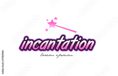 incantation word text logo icon design concept idea