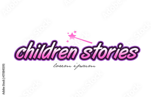 children word text logo icon design concept idea