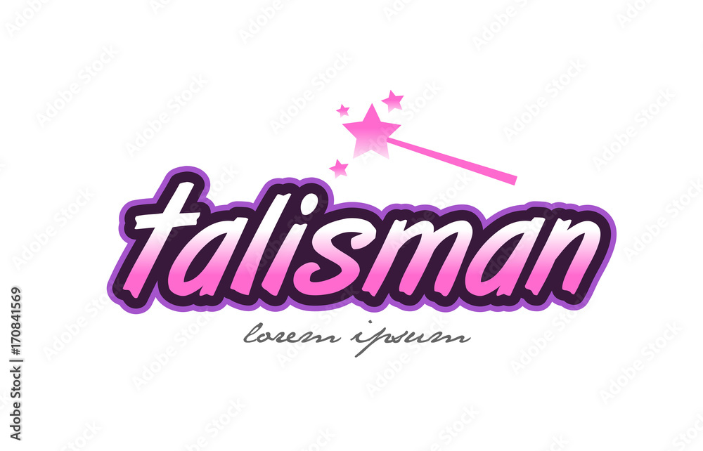 talisman word text logo icon design concept idea