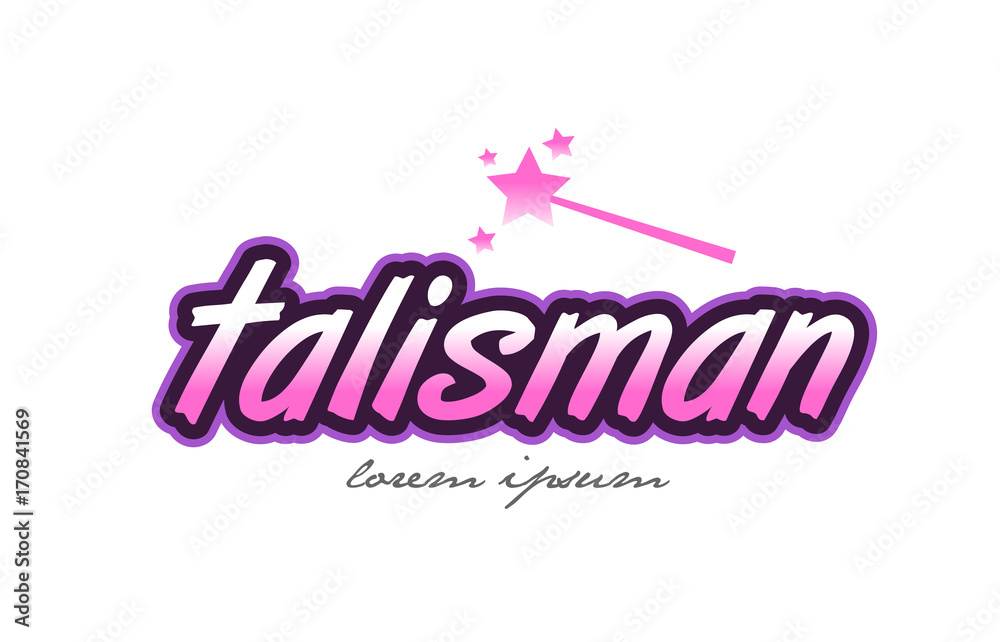Fototapeta premium talisman word text logo icon design concept idea