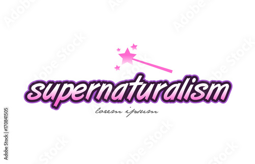 supernaturalism word text logo icon design concept idea