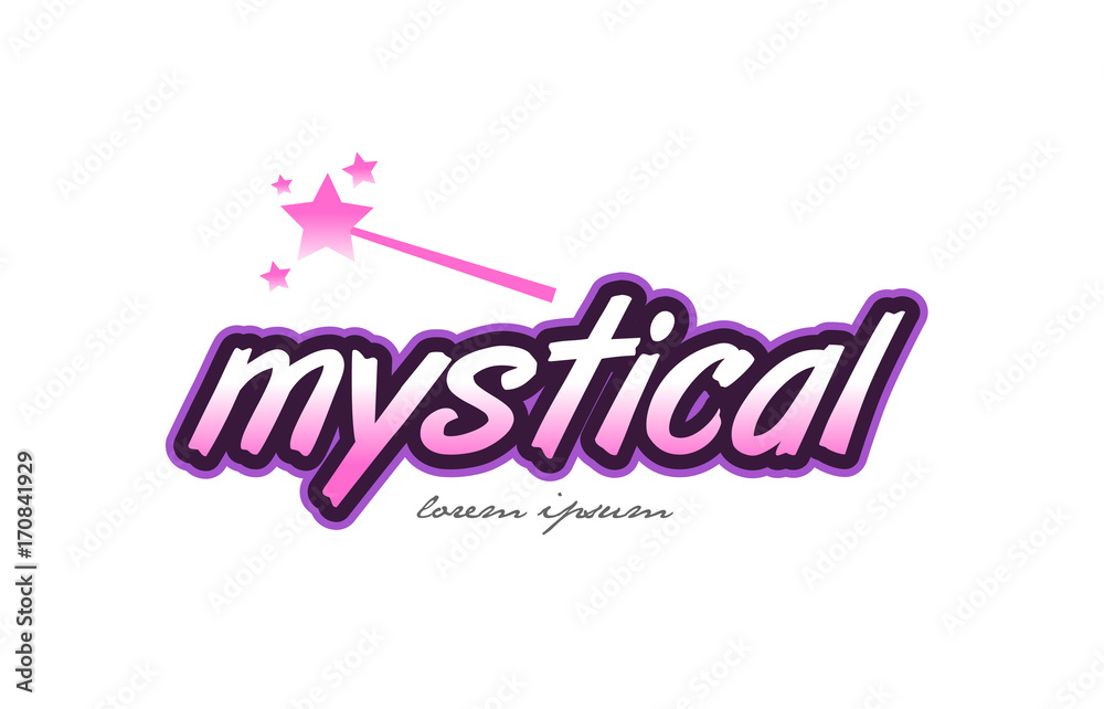 mystical word text logo icon design concept idea mystical word text logo icon design concept idea