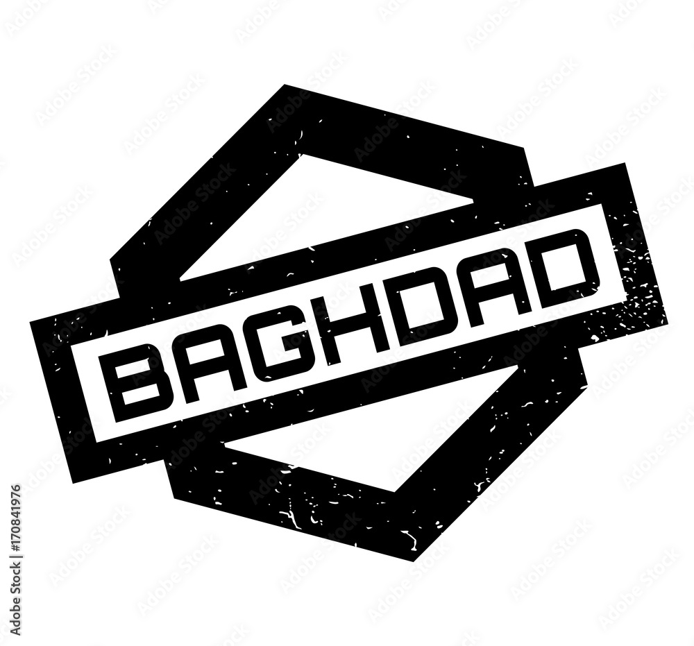 Obraz premium Baghdad rubber stamp. Grunge design with dust scratches. Effects can be easily removed for a clean, crisp look. Color is easily changed.