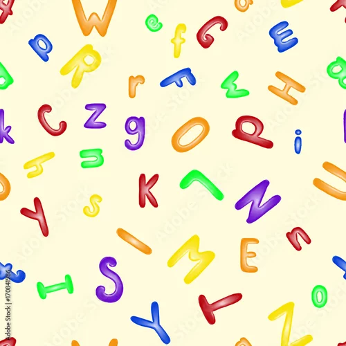 Tapety Śmieszne plastikowe litery. Wzór alfabetu.