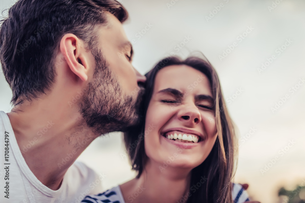 Romantic couple outdoors Romantic couple outdoors