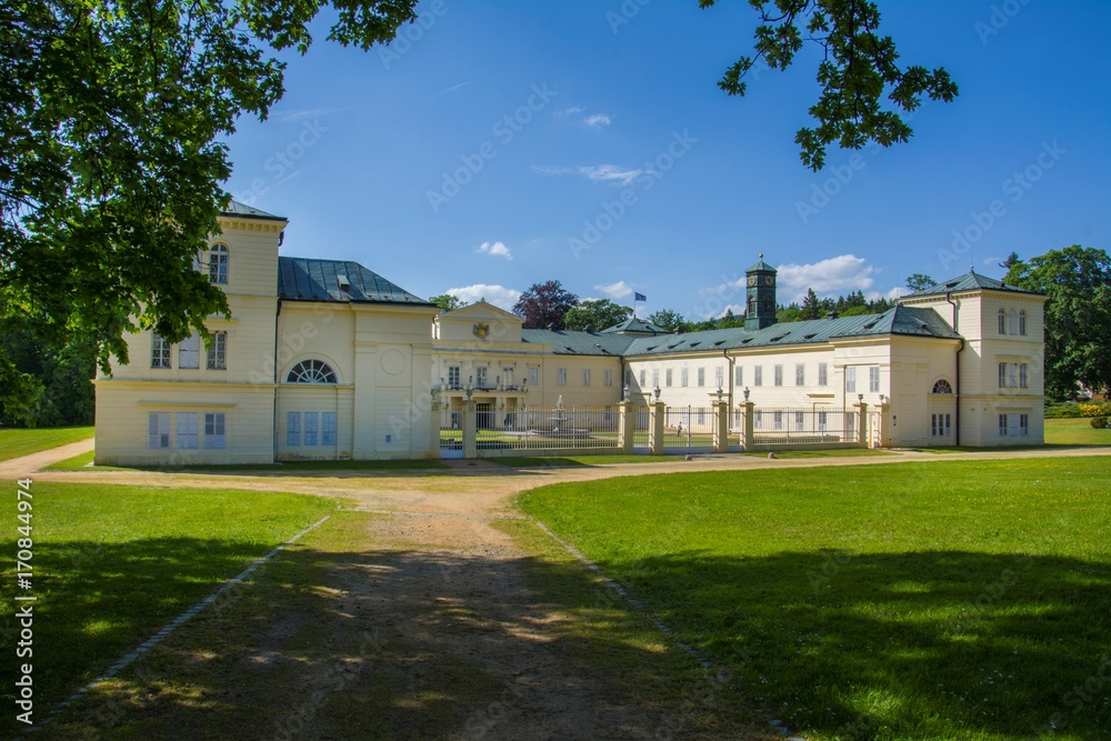 Fototapeta premium State Chateau Kynzvart is located near the small west Bohemian spa town Marianske Lazne (Marienbad) - Czech Republic