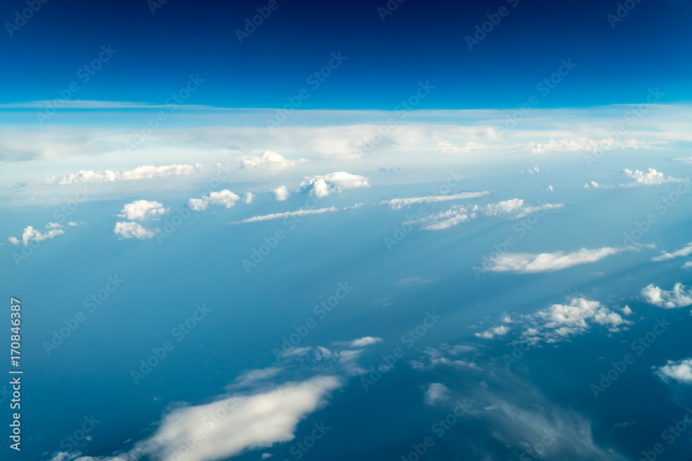 Flying Through Beautiful Landscape Of Earth Clouds