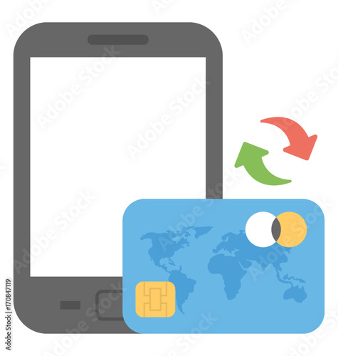 Mobile banking Vector Icon

