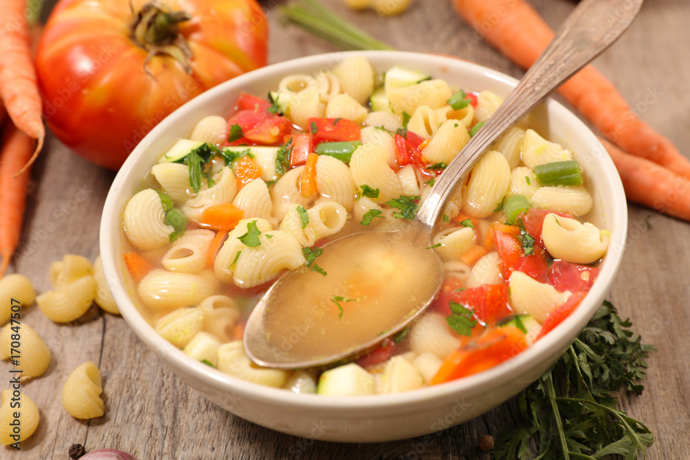 soup with vegetable and pasta