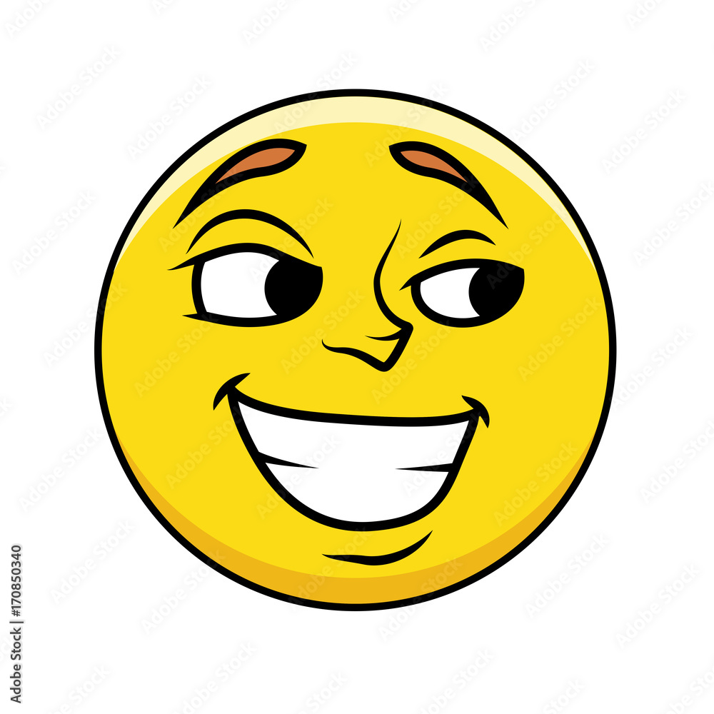 Fototapeta premium Cheerful Smiley Vector Face