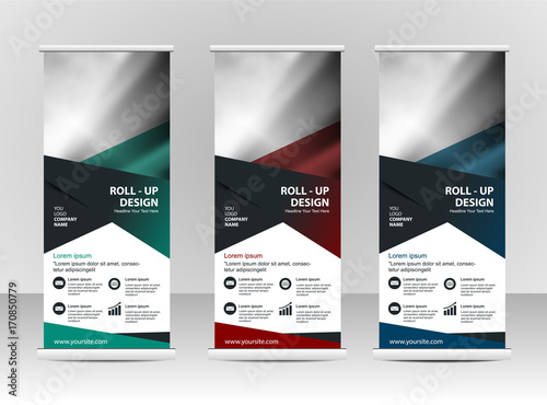 Roll up banner stand template design