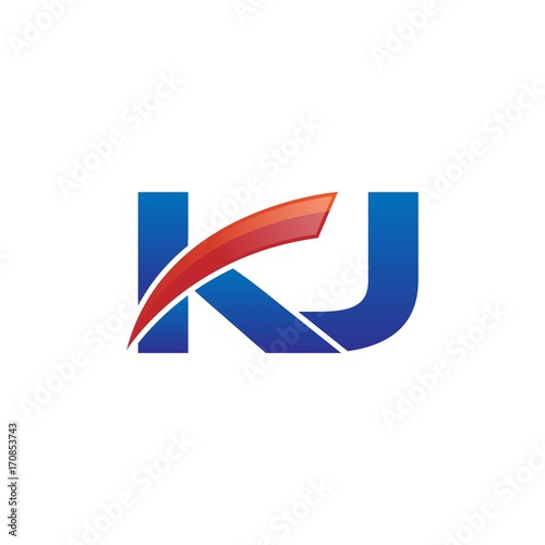 modern vector initial letters logo swoosh kj red blue Free Download modern vector initial letters logo swoosh kj red blue - GFXLoad