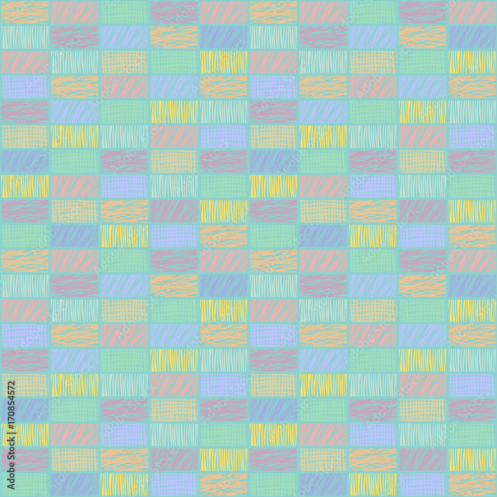 Seamless vector pattern, endless repeat background with rectangles