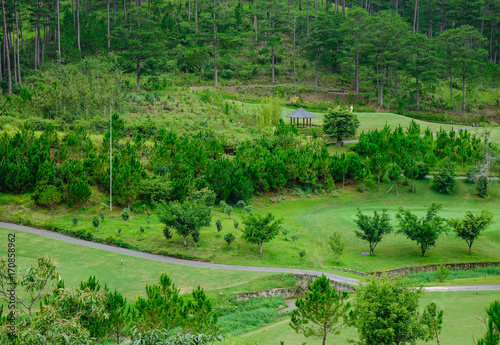 Mountain scenery in Dalat, Vietnam photo