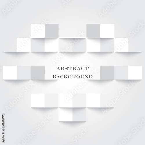 Heart background Geometric vector background Grey white square pattern background