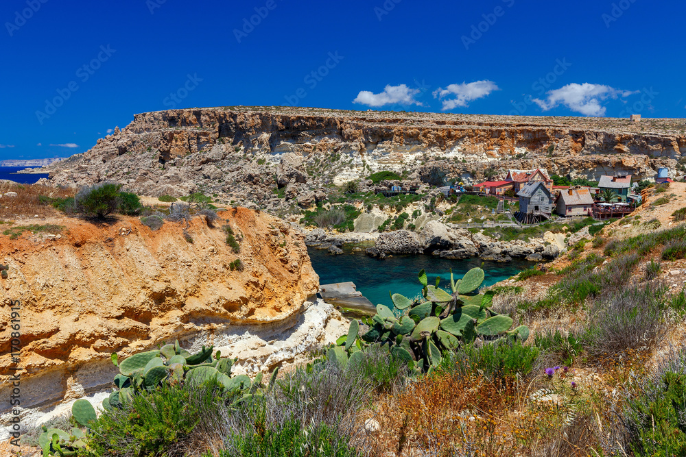 Malta. Typical coastline landscape.