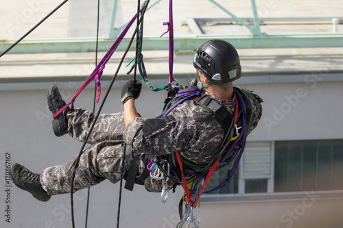 rescuer on rope