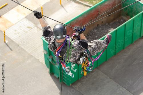 rescuer on rope