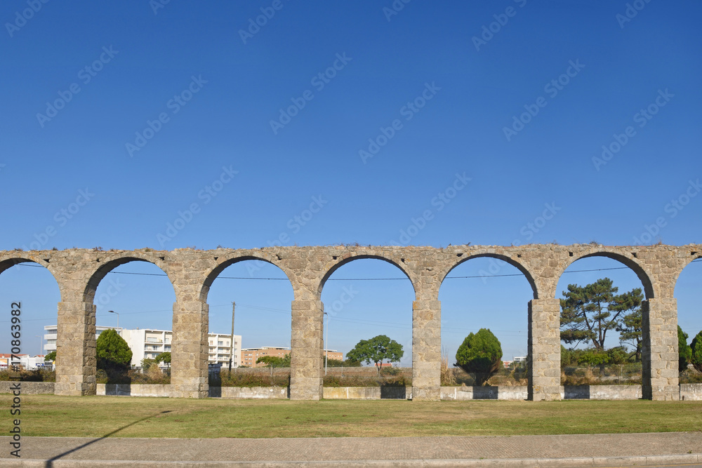 Roman Aqueduct, Vila do Conde, Douro Region, Northern Portugal