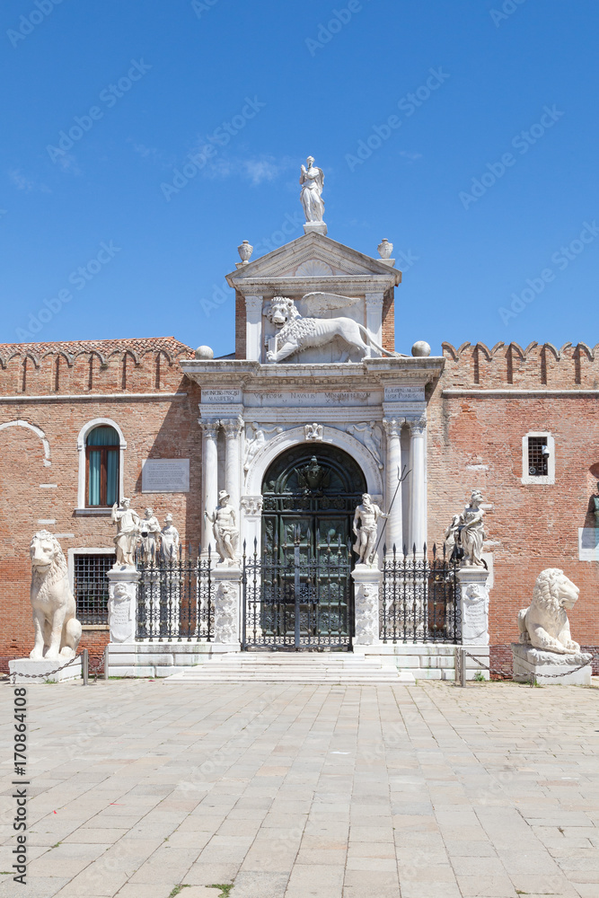 Terrestrial entrance to the Arsenale, Venice, Italy
