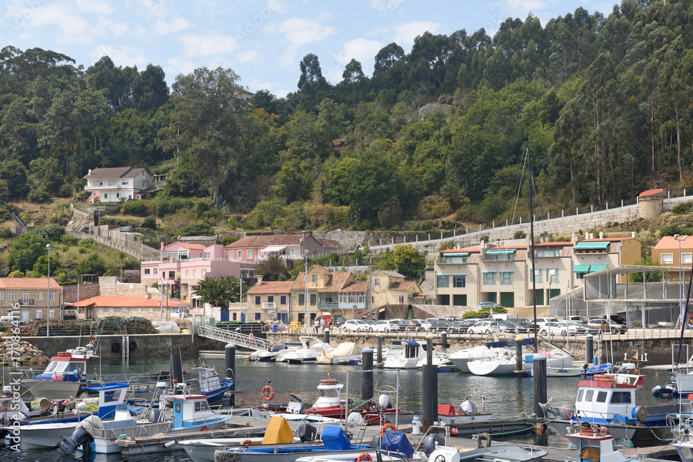 Port and village of Bueu ,Pontevedra province, Galicia, Spain