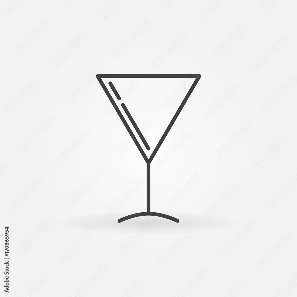Martini glass vector simple icon Martini glass vector simple icon