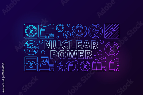 Nuclear power vector illustration