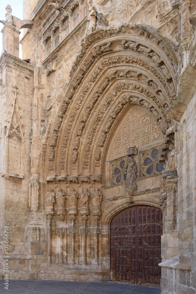Meridional door of Catheral of Palencia, Castilla y Leon, Spain
