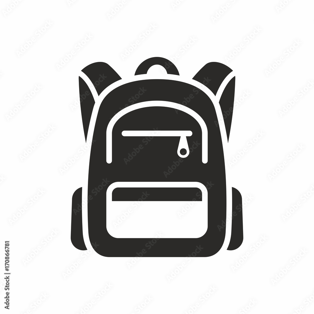 Backpack icon Stock Vector | Adobe Stock
