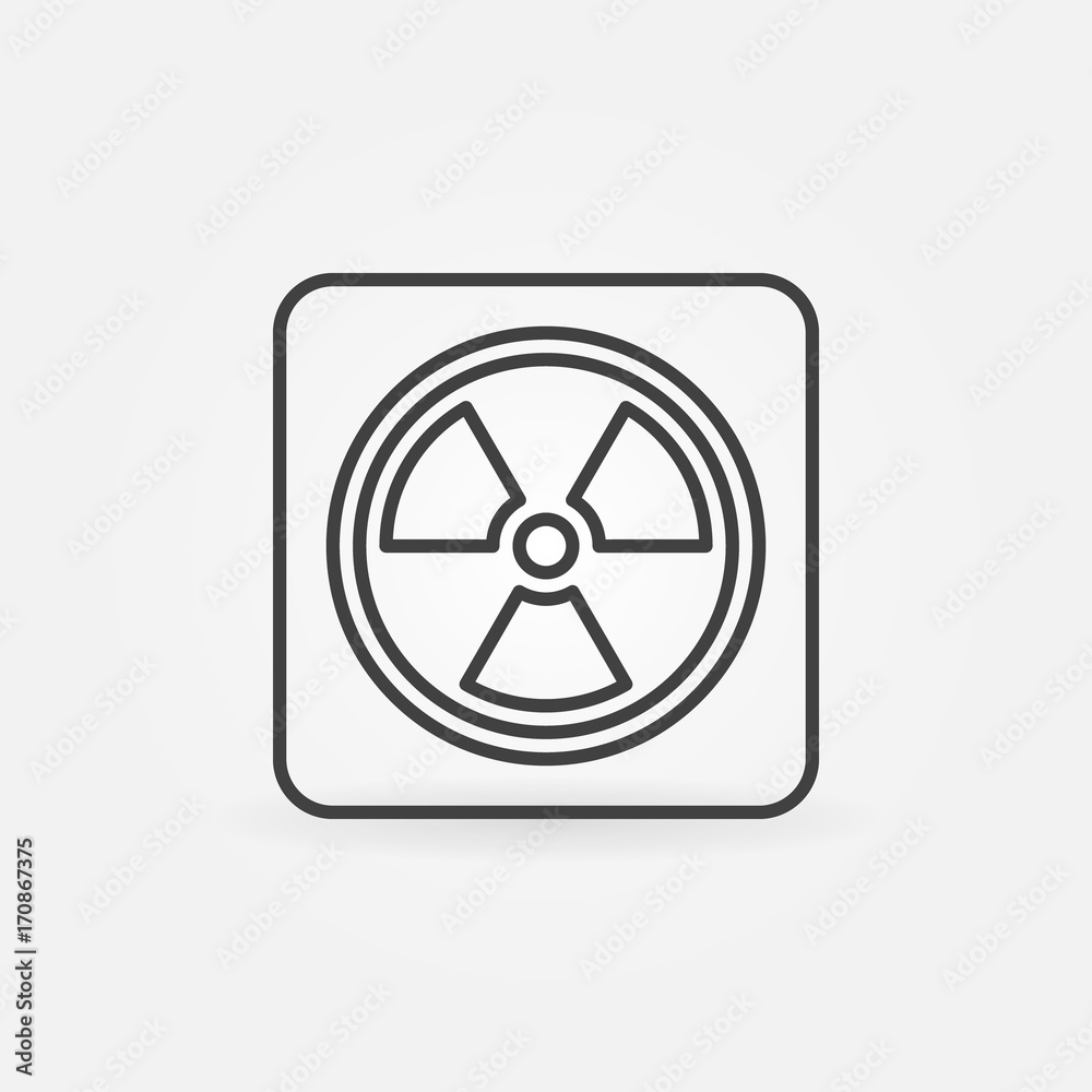 Radiation concept linear icon Radiation concept linear icon