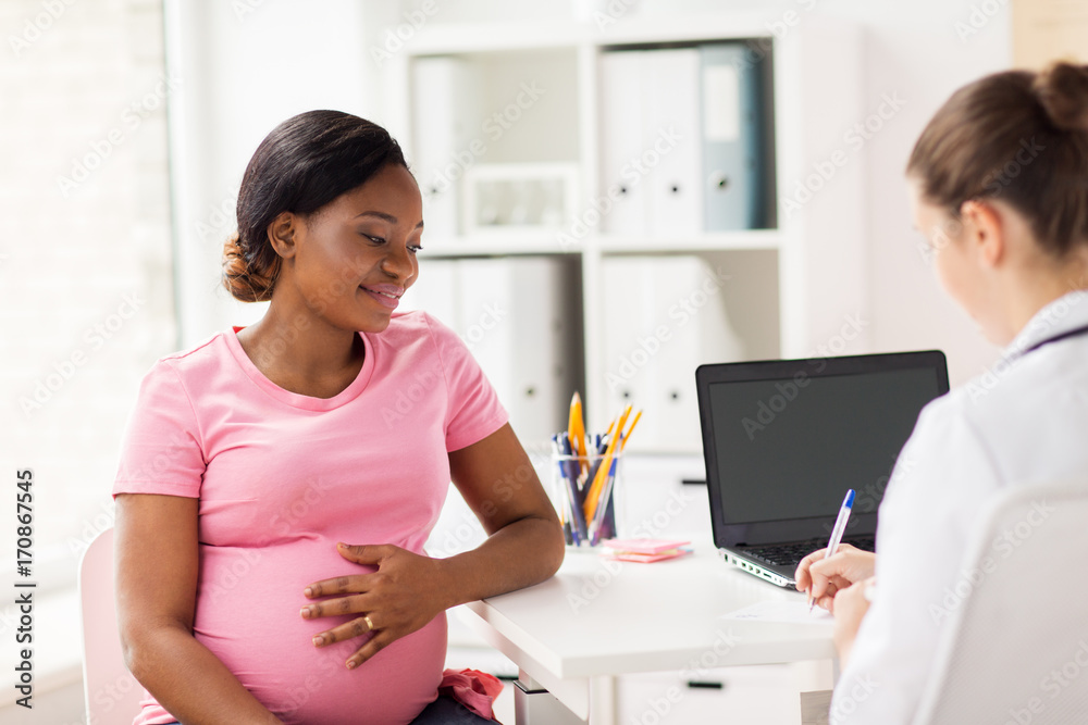 gynecologist doctor and pregnant woman at hospital gynecologist doctor and pregnant woman at hospital