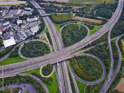 Autobahn aus der Luft