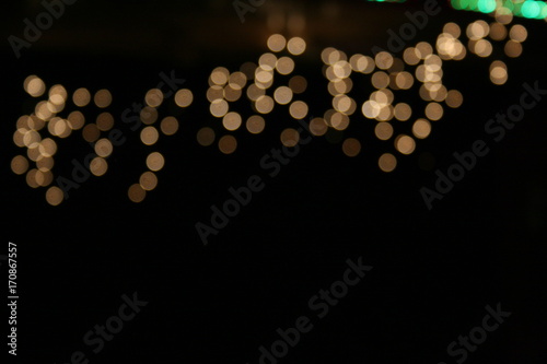 String of bokeh lights