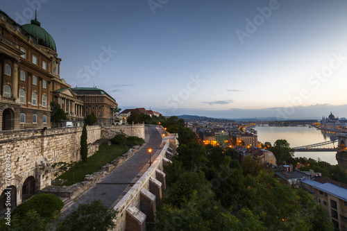 Buda castle and historic town centre of Budapest, Hungary. 