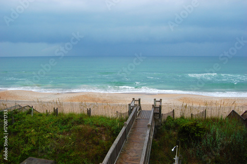 Storm coming in over a United States east coast beach   