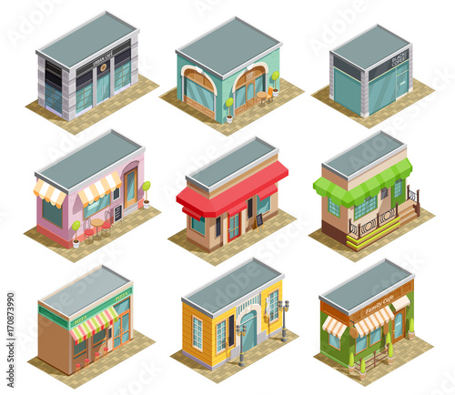 Coffee House Isometric Set