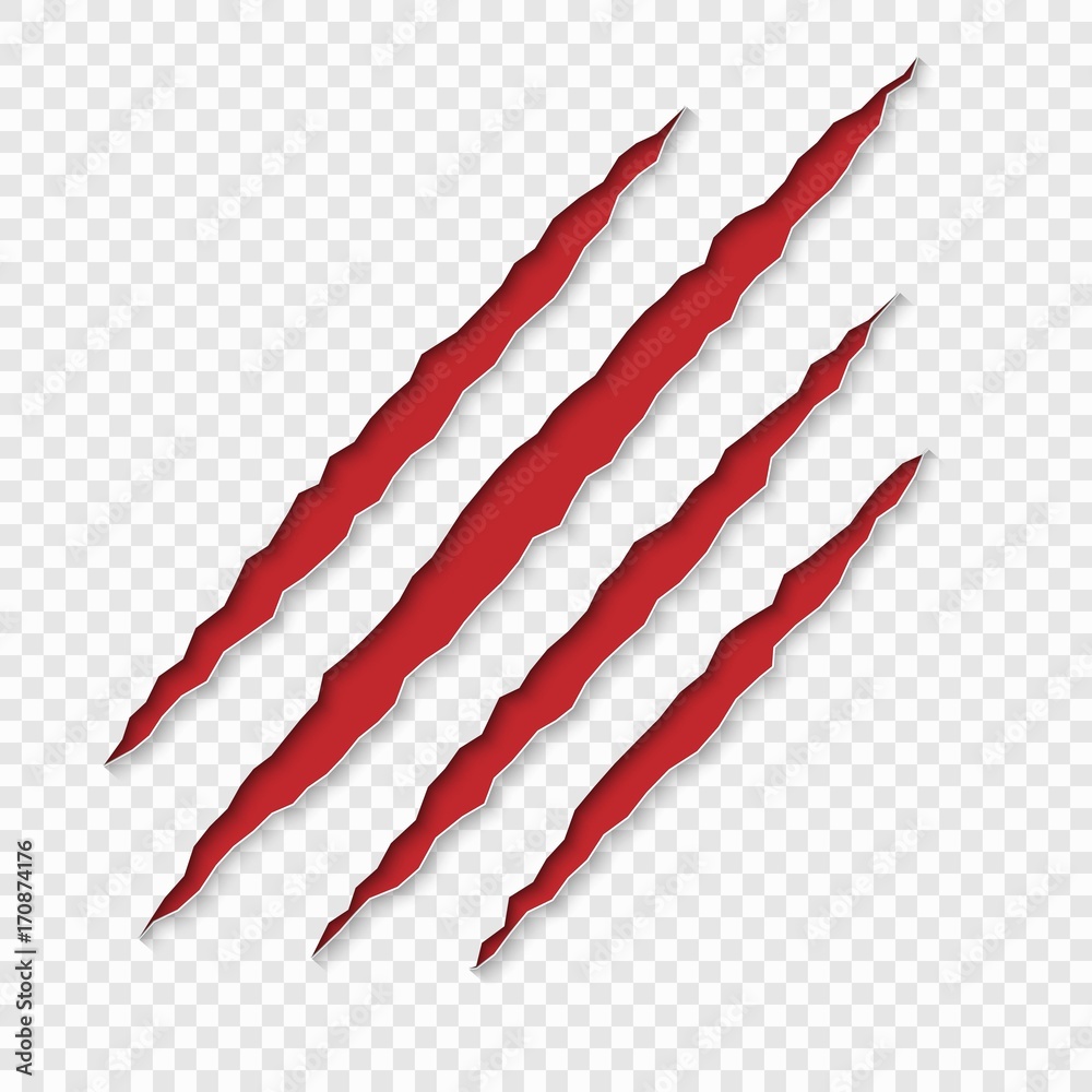 Claws scratches with shadows. vector isolated Claws scratches with shadows. vector isolated
