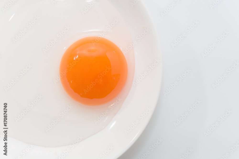 raw duck eggs in plate on white background raw duck eggs in plate on white background