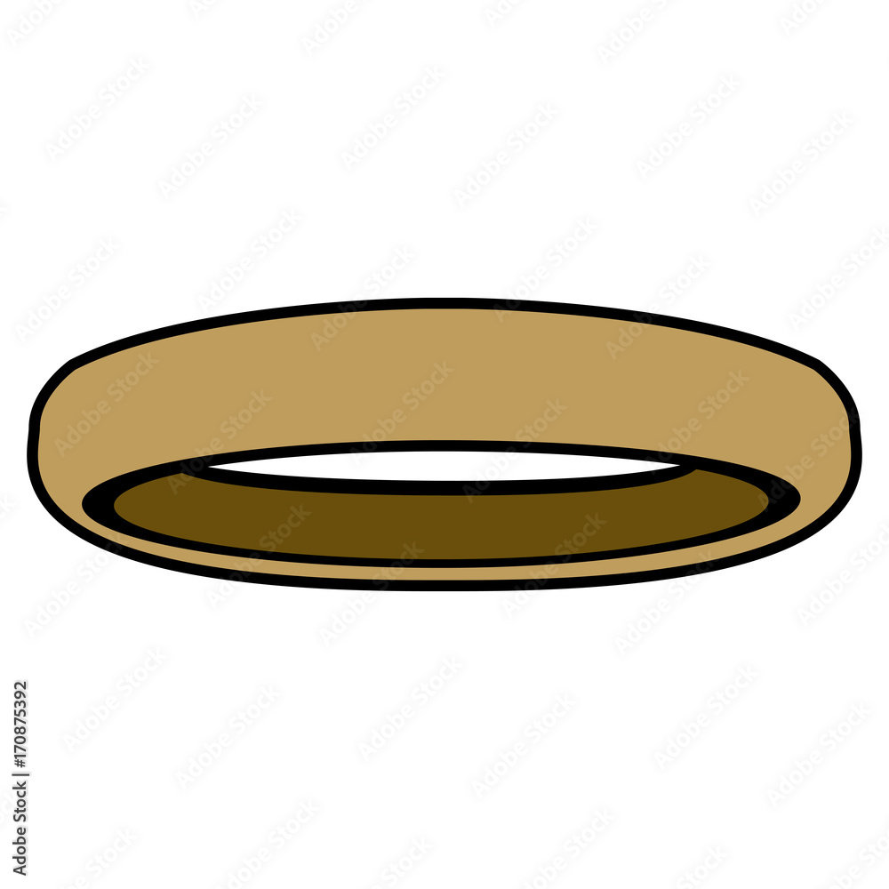 Isolated golden ring Isolated golden ring