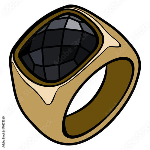 Isolated golden ring