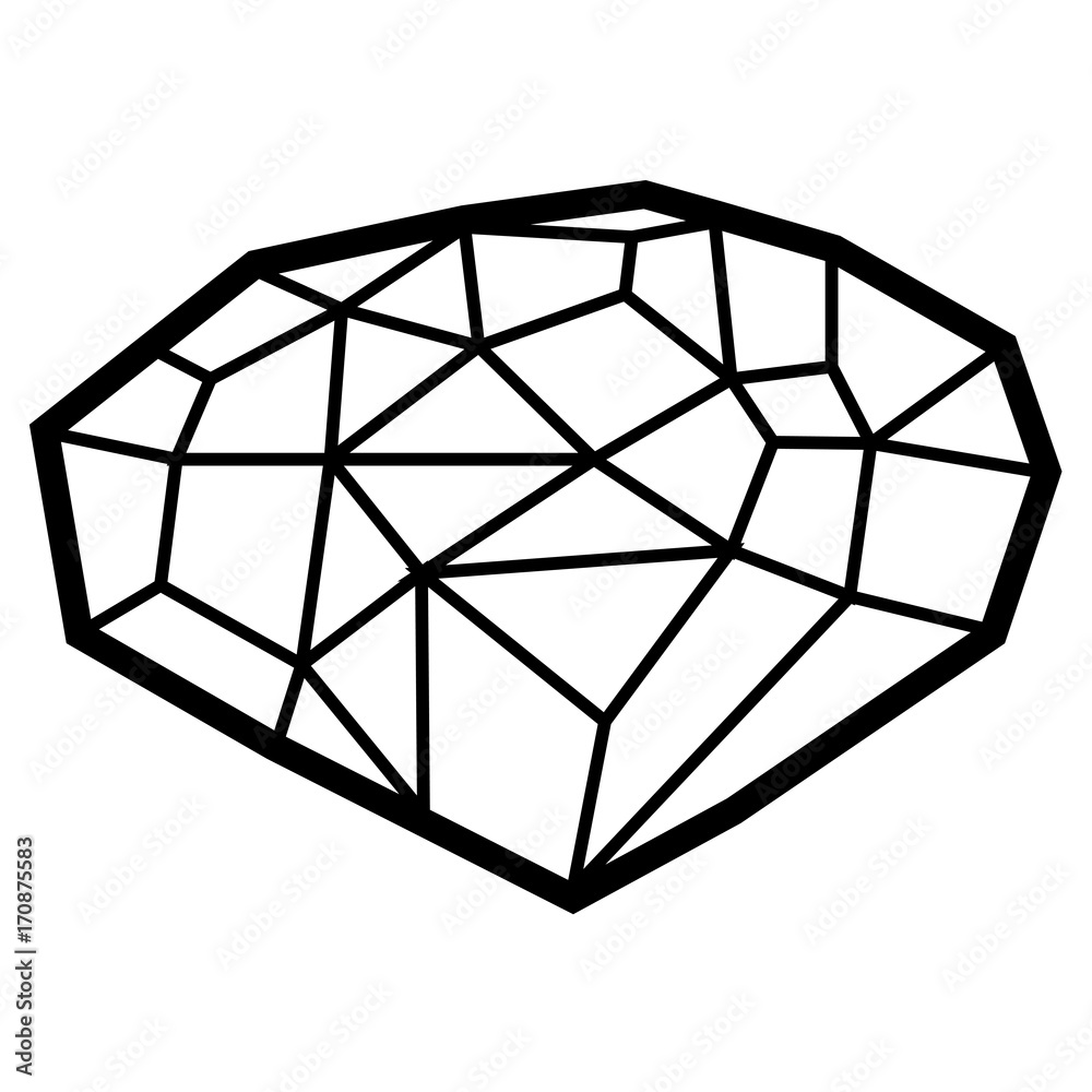 Isolated gemstone outline Isolated gemstone outline